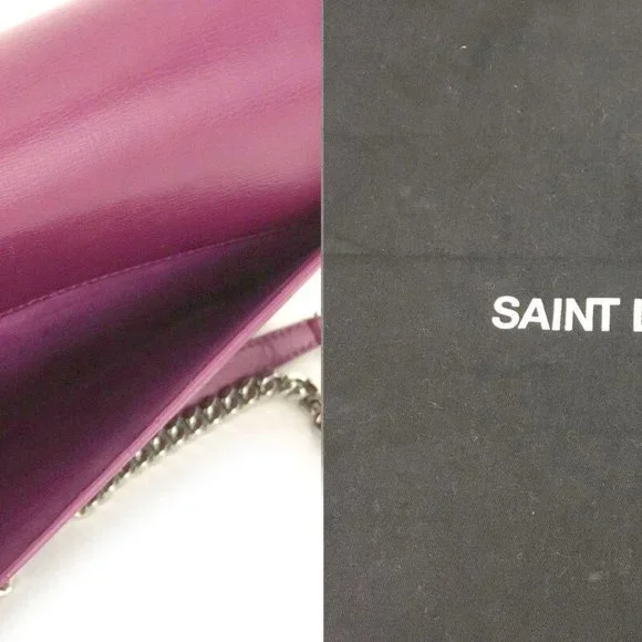 Saint Laurent Calfskin Medium Monogram Sunset Purple - Picture 11 of 11